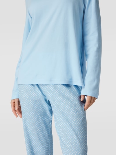 Mey Pyjama aus Baumwolle Modell 'Emelie' Hellblau 3