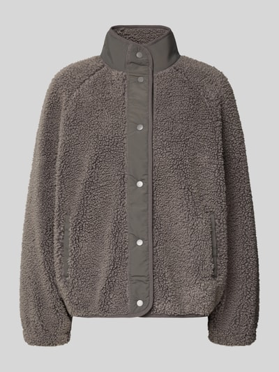 Jake*s Casual Sweatjacke mit Teddyfell Dunkelgrau 2