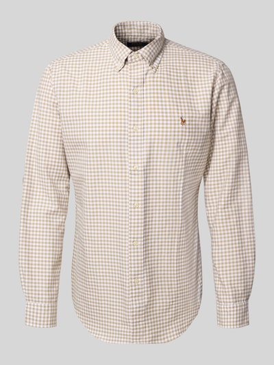 Polo Ralph Lauren Koszula casualowa o kroju regular fit z wyhaftowanym logo model ‘Cub’ Beżowy 2