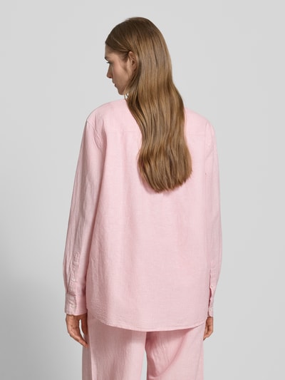Tommy Jeans Relaxed Fit Blusenshirt aus Baumwoll-Leinen-Mix Rosa 5