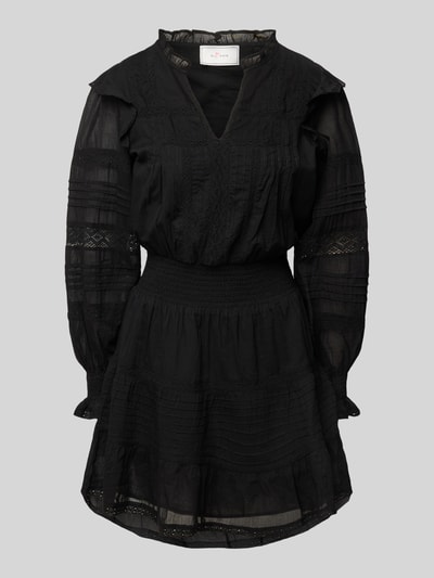 Neo Noir Minikleid mit V-Ausschnitt Modell 'Aran' Black 2