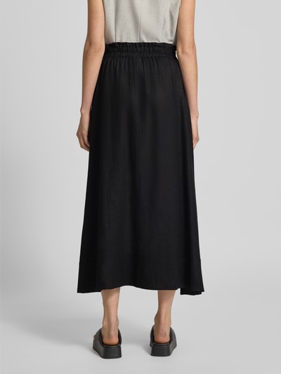 YAS Spódnica lniana z elastycznym pasem model ‘FLAXY’ Czarny 5