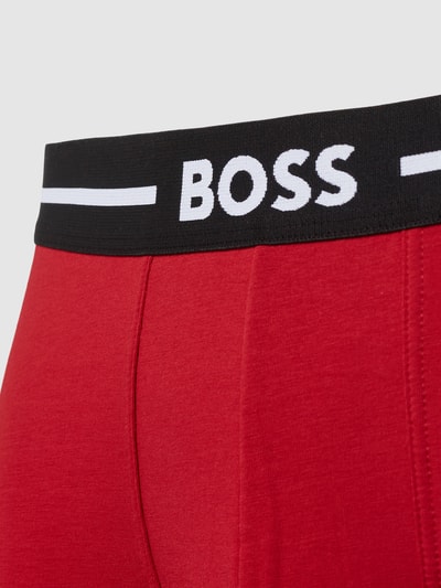 BOSS Trunks mit elastischem Logo-Bund im 3er-Pack Rot 2