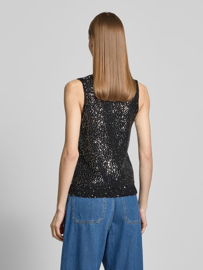 Weekend Max Mara Tanktop mit Paillettenbesatz Modell 'COLOMBA' Black 5