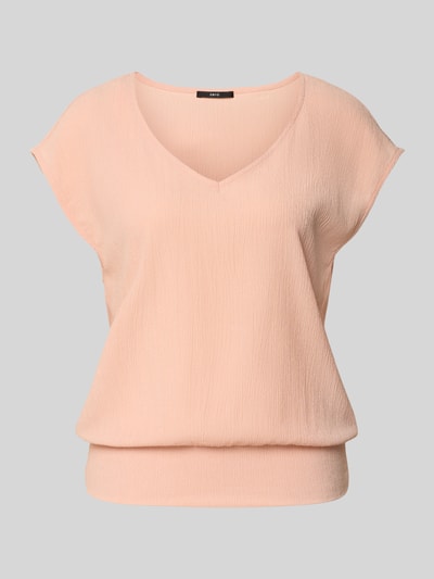 Zero T-shirt z dekoltem w serek i krótkim rękawem Jasnoróżowy 2