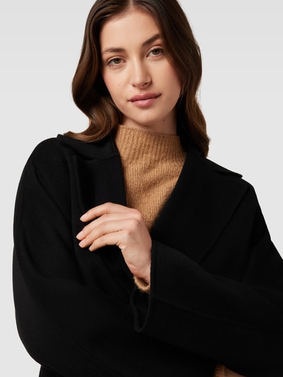 Weekend Max Mara Mantel aus Wolle mit Bindegürtel Modell 'ROVO' Black 3