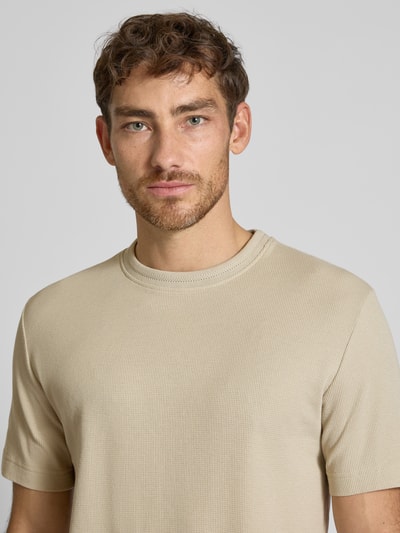 Tom Tailor Regular Fit T-Shirt aus Baumwoll-Mix Beige 3