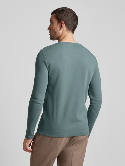 MCNEAL Longsleeve mit geripptem Rundhalsausschnitt Rauchblau Melange 5