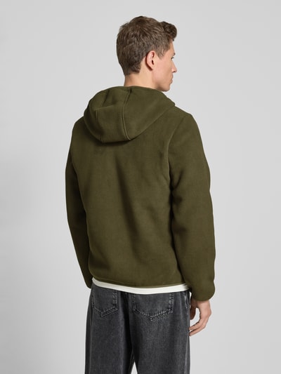 Blend Fleecejack met capuchon, model 'FROST' Olijfgroen - 5