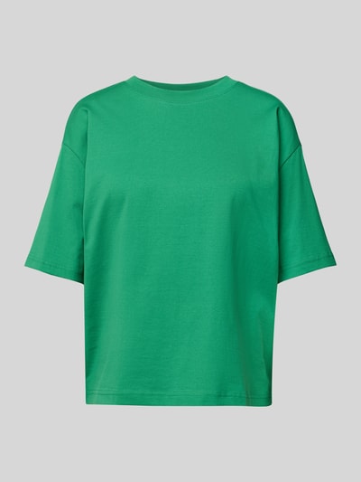 Jake*s Casual Oversized T-Shirt mit geripptem Rundhalsausschnitt Grass 2