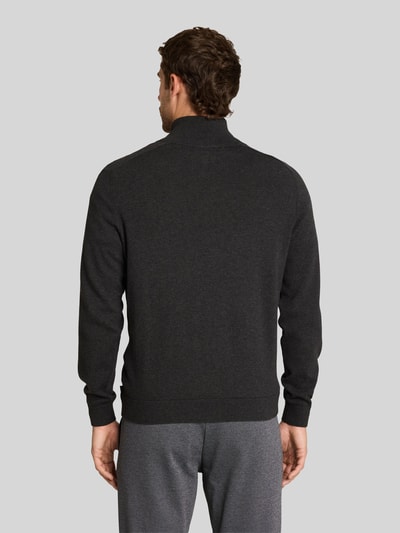 Tom Tailor Regular Fit Strickjacke aus reiner Baumwolle Dunkelgrau 5