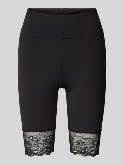 Pieces High waist fietsbroek met kant, model 'AMIVA' Zwart - 2