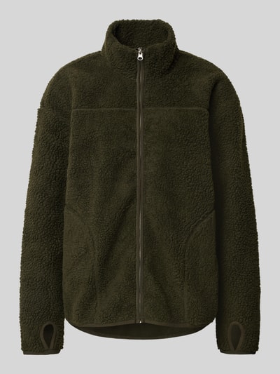 Pieces Regular Fit Jacke aus Teddyfell Modell 'SADIA' Khaki 2