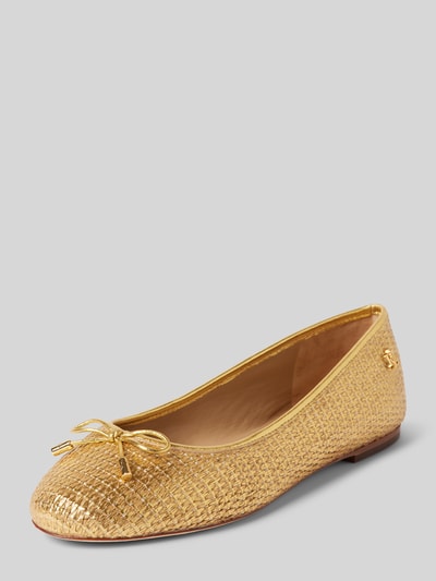 Lauren Ralph Lauren Ballerinas mit Schleifen-Detail Modell 'JAYNA' Gold 1