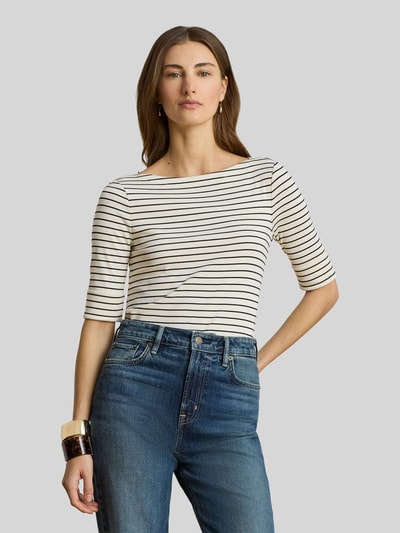 Lauren Ralph Lauren męski t-shirt o kroju regular fit z mieszanki bawełny Jasnoszary 4