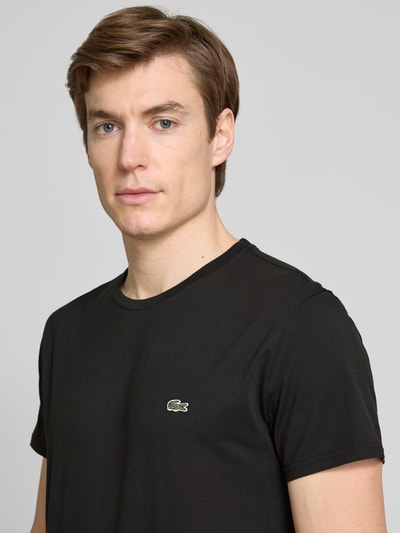 Lacoste T-shirt z okrągłym dekoltem Czarny 3