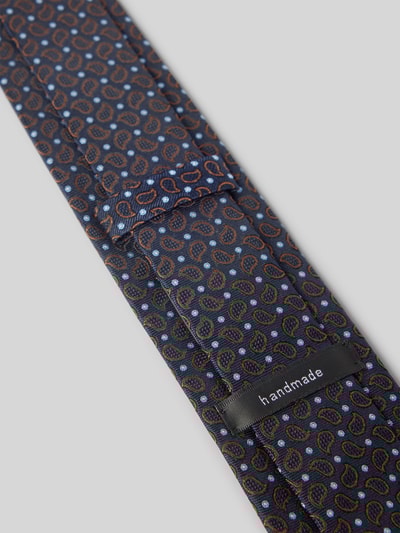 OLYMP Seidenkrawatte mit Strukturmuster Mittelbraun 3