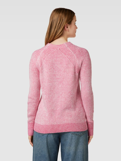 Montego Gebreide pullover met streepmotief Fuchsia gemêleerd - 5