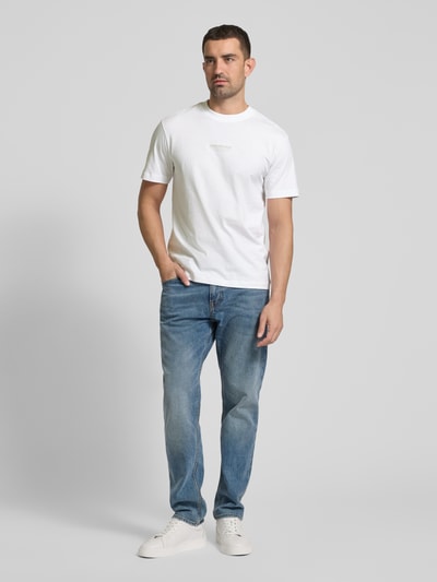 Tom Tailor Denim Relaxed Fit T-Shirt aus reiner Baumwolle Weiss 1