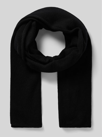 Christian Berg Woman Schal aus Kaschmir mit Rollsaum Black 1