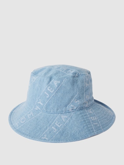 Tommy Jeans Czapka typu bucket hat z napisem z logo Jasnoniebieski 1