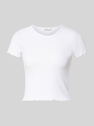 ONLY Slim Fit T-Shirt mit Viskose-Anteil Modell 'EMMA' Weiss 2