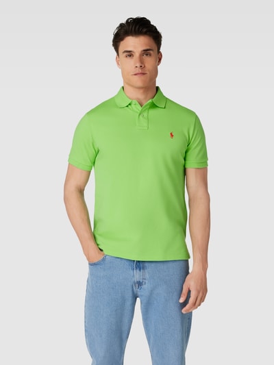 Polo Ralph Lauren Poloshirt mit Label-Stitching Grasgrün 4