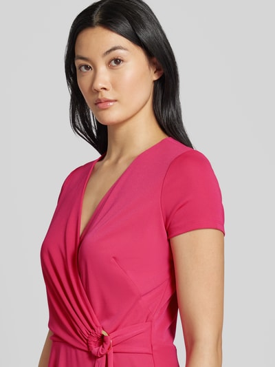Lauren Ralph Lauren Knielanges Kleid in Wickel-Optik Modell 'KARLEE' Pink 3