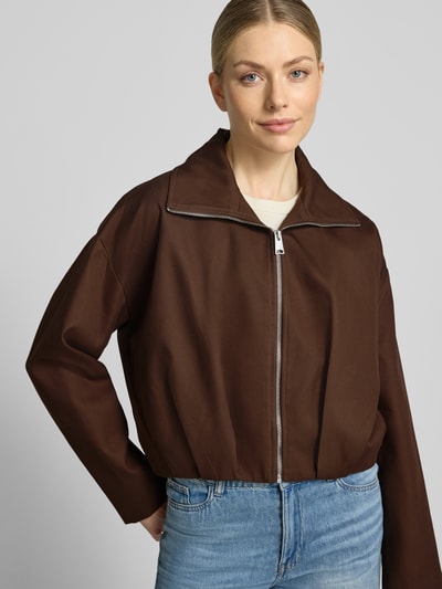 MANGO Blouson mit Umlegekragen Modell 'DANTES' Dunkelbraun 3