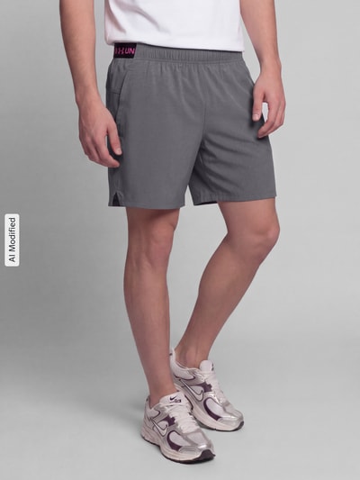 Under Armour Regular fit sportshirt met logoprint Antraciet - 4