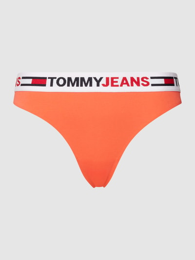 Tommy Jeans Stringi z nadrukiem z logo Koralowy 2