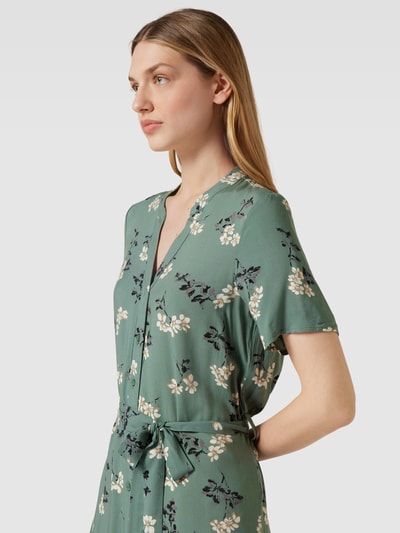 VERO MODA Midikleid aus Viskose mit floralem Muster Modell 'VICA' Schilf 3