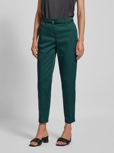 Christian Berg Woman Slim fit broek met riem Smaragdgroen - 4