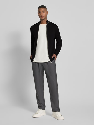 SELECTED HOMME Regular Fit Strickjacke aus reiner Baumwolle Modell 'DANE' Black 1