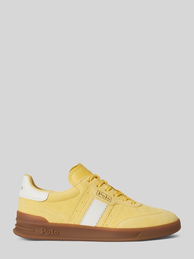 Polo Ralph Lauren Sneaker aus echtem Rindsleder Modell 'AERA' Hellgelb 2