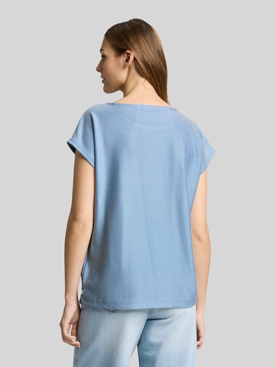 Tom Tailor Denim t-shirt o kroju relaxed fit z okrągłym dekoltem Jasnoniebieski 5