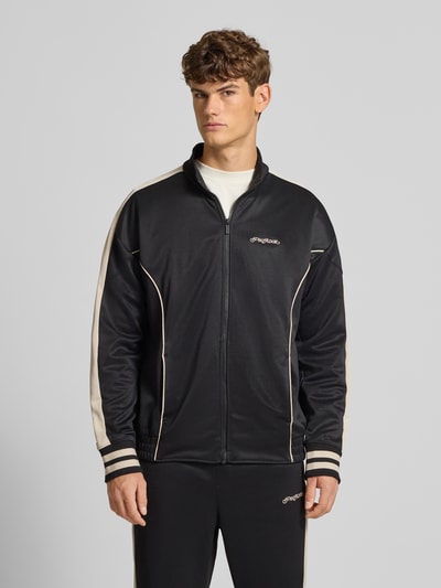 Pegador Oversized Sweatjacke mit Logo-Stitching Modell 'Weldon' Black 4