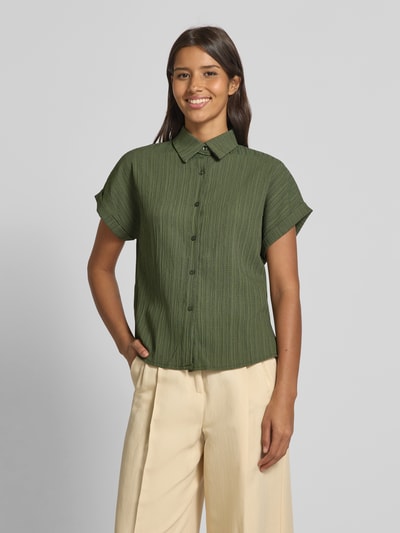 ZABAIONE Overhemdblouse met knoopsluiting Kaki - 4