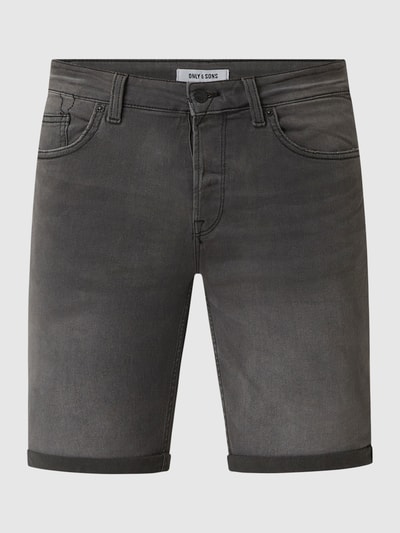 Only & Sons Jeansshorts mit Stretch-Anteil Modell 'Ply' Dunkelgrau 2