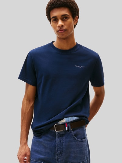 Tommy Jeans Slim Fit T-Shirt aus reiner Baumwolle Dunkelblau 4
