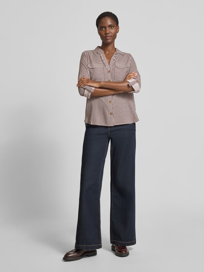Vero Moda Regular fit overhemdblouse van pure viscose, model 'BUMPY' Bordeaux - 1