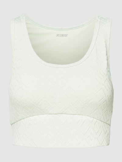 Guess Activewear Biustonosz z detalami z logo Miętowy 2