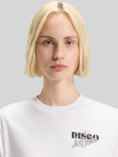 HUGO Relaxed fit T-shirt van puur katoen, model 'VINTAGE TEE' Offwhite - 3