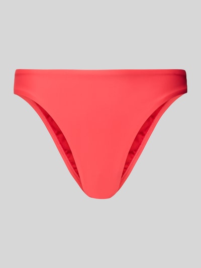Productfoto, effen rode Bikini Slip met labelprint, model 'ADIC BIKINI BTM' van adidas Originals, twill materiaal, dames bikini slip
