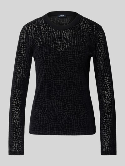 JOOP! Longsleeve mit geripptem Rundhalsausschnitt Modell 'TEIDA' Black 2