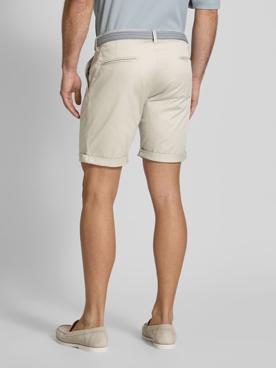 MCNEAL Slim fit bermuda met riem Ecru - 5