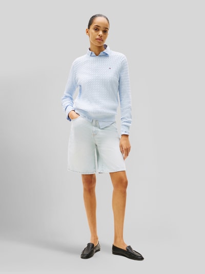 Tommy Hilfiger Regular Fit Pullover aus reiner Baumwolle ' Hellblau 1