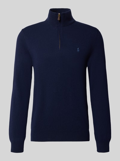 Polo Ralph Lauren Gebreide pullover van wol met opstaande kraag en ritssluiting Marineblauw - 2