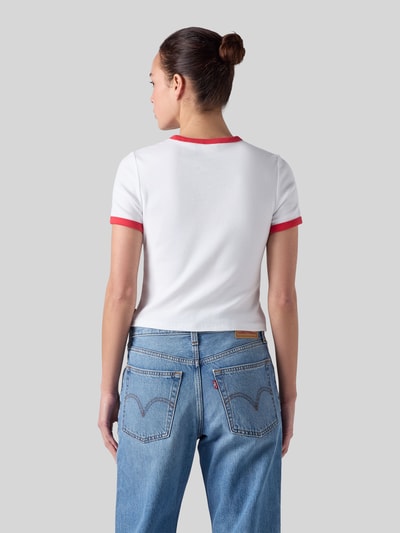Levi's® Slim Fit T-Shirt aus Baumwoll-Mix Rot Melange 5