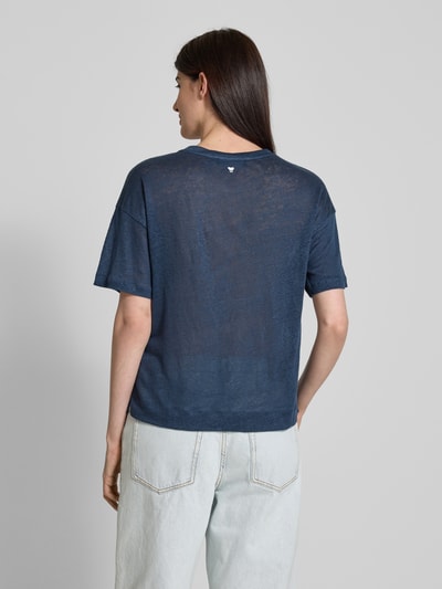 Weekend Max Mara T-shirt met extra brede schouders, model 'BARCA' Donkerblauw - 5